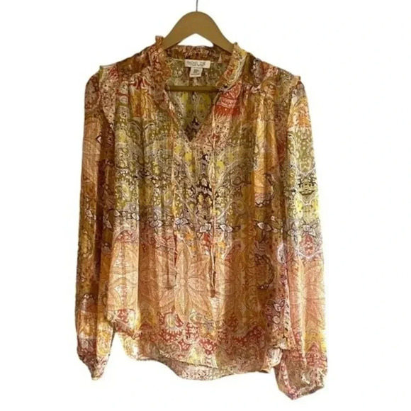 Rachel Zoe Boho Peasant Top Blouse - Picture 1 of 15